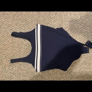 Navy body suit
